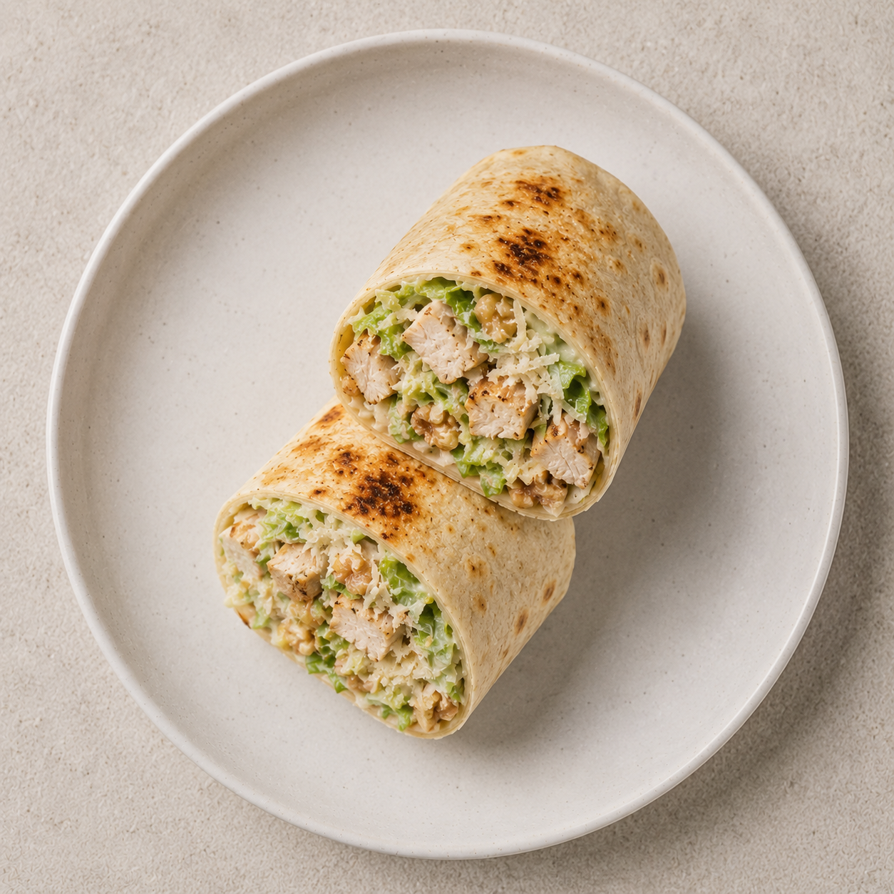 Burrito de pollo caesar